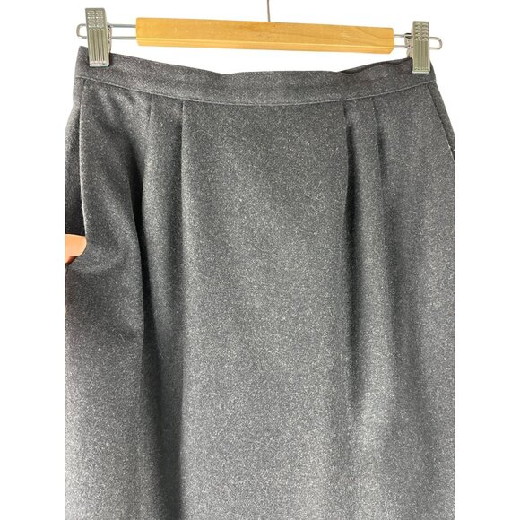 VTG Sexy Secretary Light Academia Career Midi Wool Blend Skirt, Women's 8/9 - Picture 4 of 7